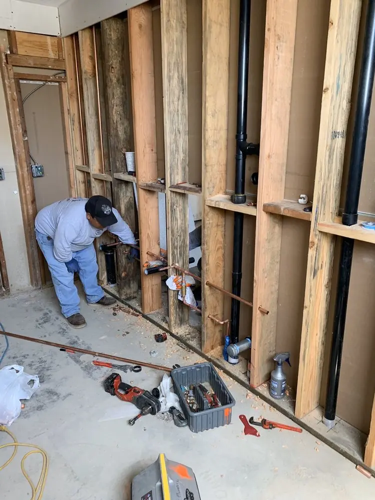 Commercial rough-in plumbing for Gas Line Repair in Valencia